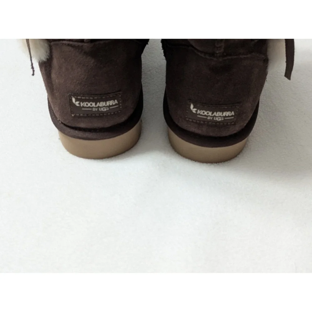KOOLABURRA BY UGG VICTORIA TALL BROWN GRIZZLY SOFT SUEDE WOMEN'S BOOTS 9 NEW